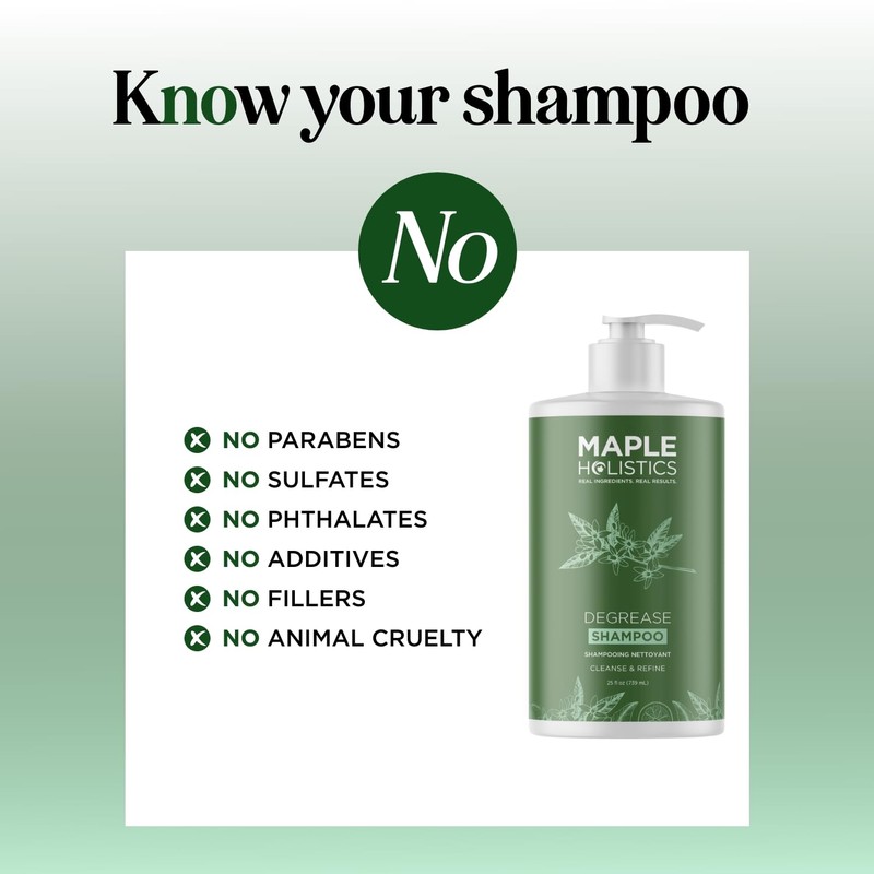 Degrease Shampoo for Oily Hair - Sulphate Free Deep Cleansing