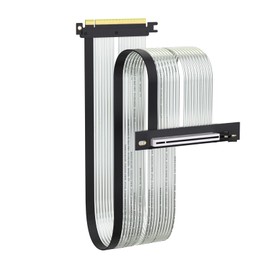 GLOTRENDS PCIe 5.0 X16 Riser Cable for GPU Server, Industrial-Grade Performance,600mm Length Right Angle