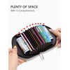 WESTBRONCO Mini Coin Purse for Women, RFID Blocking Accordion Wallet