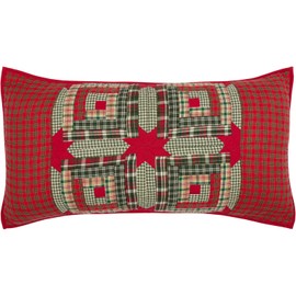Pine Valley Quilts VHC Brands Forreston Cabin King 21x37 Sham, Red