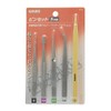 Takagi TZ-100 GISUKE Tweezers for Straight/Stamps/Reverse Operation/Twist Bamboo, Set of