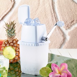 Rosenstein & Söhne Ice Crusher: Powerless Ice Crusher with Stainless Steel Grinder and Hand Crank (Ice Cube Machine, Ice Crasher, Ice Cube Maker)