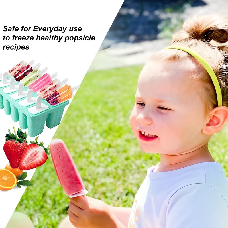 Silicone Popsicle Molds 10 Pcs Ice Pop Maker Molds with