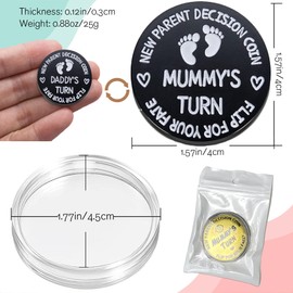 Fathers Day Gift for New Dad Baby Shower Gifts Parents Decision Coins for New Mom&Dad,Funny New Parents Gifts for Couples