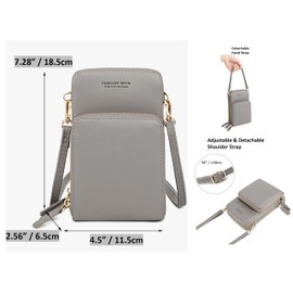 Small Crossbody Phone Bag Shoulder Bag Card holder Wallets Purse for Women & Girls (D10 Sky Blue - Touch Screen)