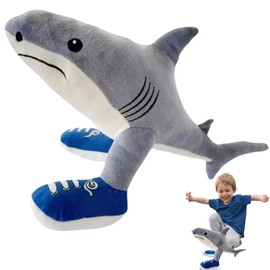 HBSFBH Tung Tung Tung Sahur Plush, Tralalero Tralala Plush, Tun-g Tun-g Tun-g Sahur Plush Toy, Italian Brain Red Cuddly Toy, Tralalero Tralala Figure Plushs, Soft Stuffed Animal Plush Toy for Children