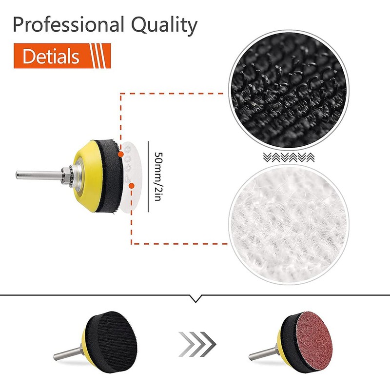 JTWEB Sanding Discs Pad Kit 2 Inch 50 mm Grit