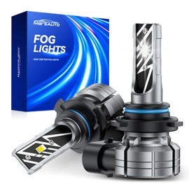 Marsauto 9006 LED Fog Light Bulbs, 700% Brightness HB4 9006 LED Bulb, 14,000LM 6500K Cool White Non-Polarity, 70000 HRS Lifespan for Fog Lights or DRL, Pack of 2