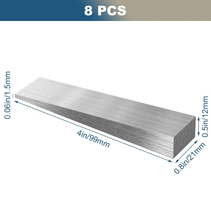 ZOFORTY 8 Pack 1/2 x 3/4 x 4 Inch Flange