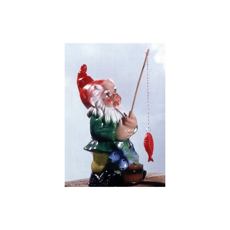 Frankenland Design Garden Gnome as Fisherman, Approx. 29 cm High,