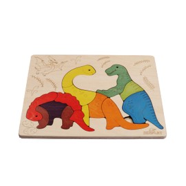 Jurassic Wooden Puzzle | 15 Pieces Jigsaw Puzzle | Endangered Animals for Kids 3 Years and Above