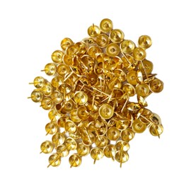 Upholstery Tacks Furniture Tacks 7/16" Decorative Upholstery Nails 11×17mm,Decorative Furniture Nails for Sofa,Bed,Chair,and DIY Home Decor Projects (200, Gold)