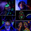 4 Crayones Neón Fluorescentes Maquillaje Glow Luz Negra Uv Pintura