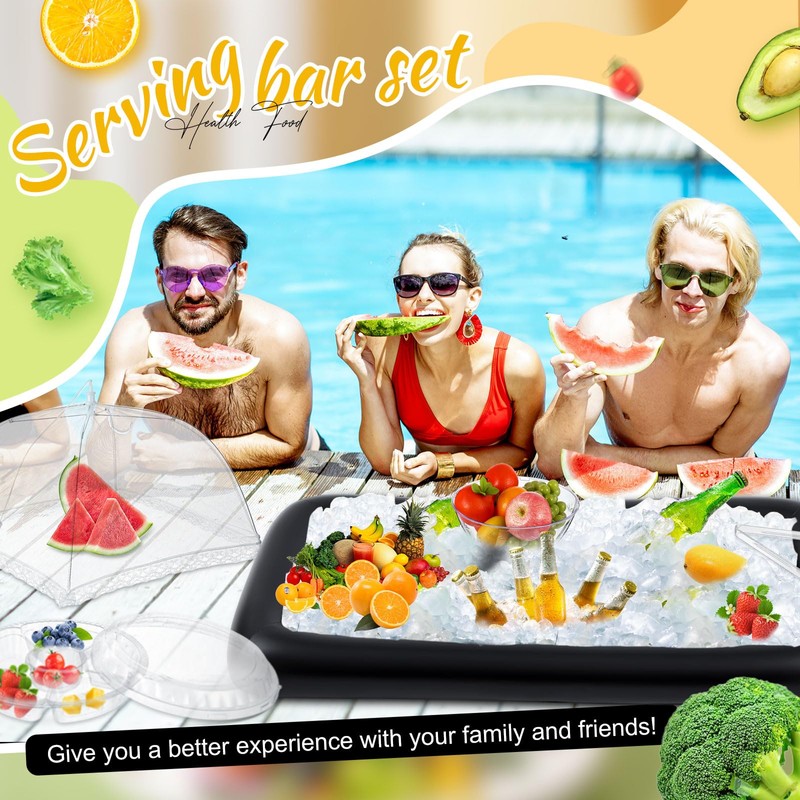 FillTouch 128 Pcs Inflatable Cooler for Parties 2 Inflatable Serving