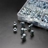 215-Piece SAE & Metric Grease Fitting Kit - M6/M8/M10, 1/4"-28,