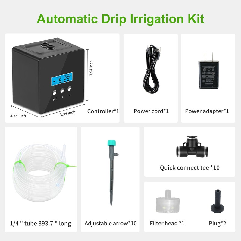 Indoor Plant Watering System, 10 Potting Automatic Watering Device, Programmable