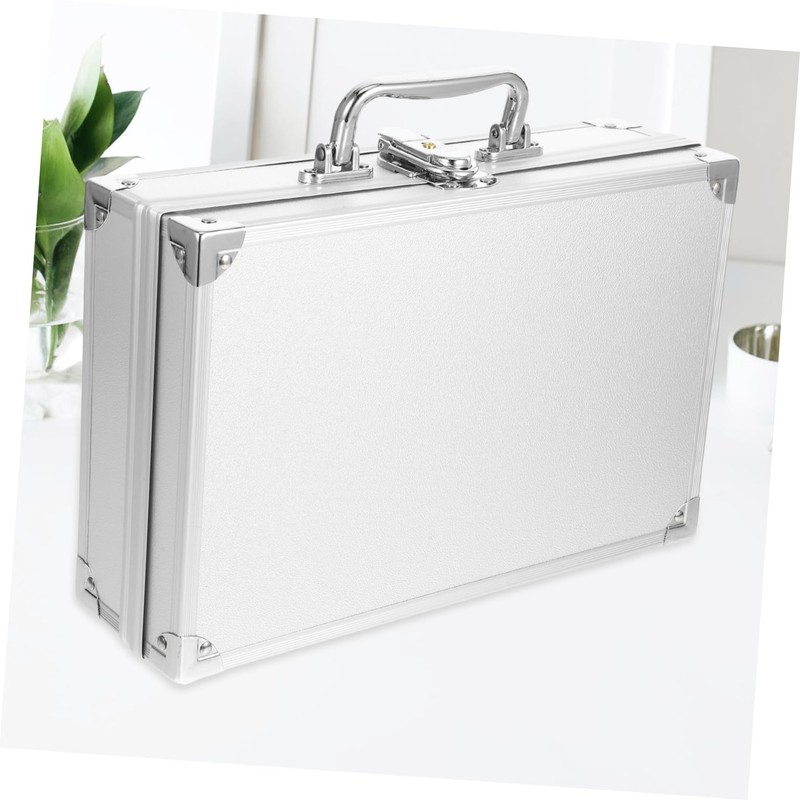 TEHAUX Aluminum Alloy Storage Box Portable Briefcase for Tools Documents