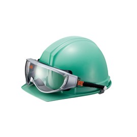 Riken Anti-Fog Gogle (Sealed Type, Helmet Mounted, Spring Band with Flame Retardant Cover, Can Be Used With Glasses)