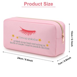 Lashes Girl Gift Eyelash Cosmetic Bag Friendship Presents for Women Teen Girls Friend Bestie Sister Colleague Makeup Travel Pouch for Beautician Beauty Artist Hairdresser Cosmetology Gift
