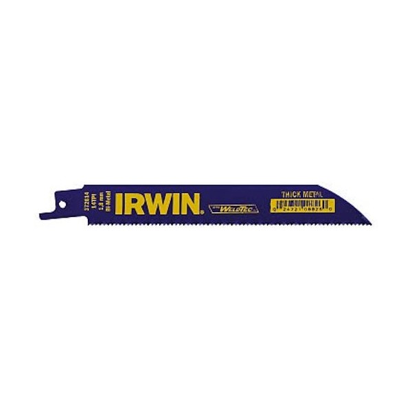 IRWIN Reciprocating Saw Blades, Metal Cutting, 6-inch, 14 TPI, 25-Pack (372614B)