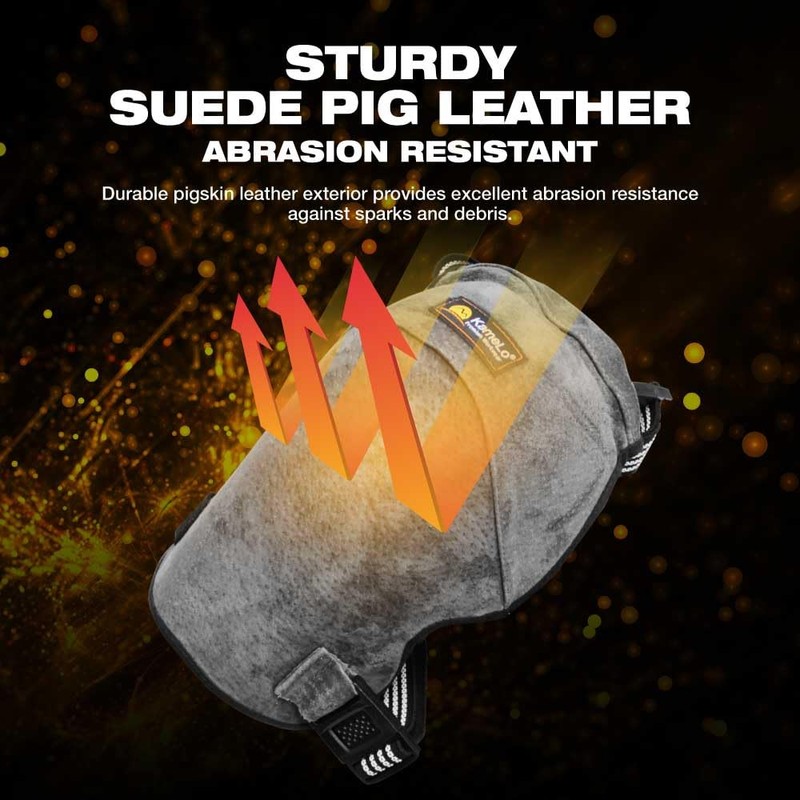 KameLo Protective Pigskin Leather Versatile Professional Comfort Work Knee Pads