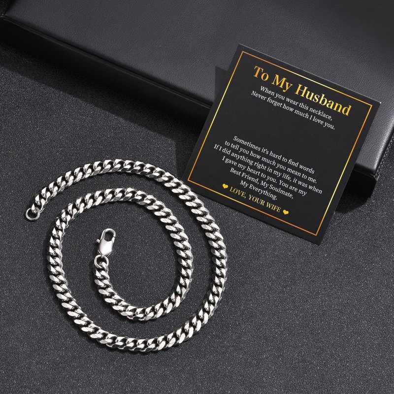 To my Son Curb Chain Necklace for Boys - Men's