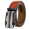 BETAM Men's Fashion Lightweight Buckle Stylish Leather Belt, casual brown