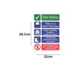 Durable A4 Aluminum Composite Site Safety Sign with Fixing Holes