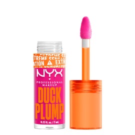 NYX Professional Makeup Lip Gloss with Pout Effect, Glossy Finish & Intense Colour, Extreme Volume & Fullness Thanks to Ginger Oil, Vegan Formula, Duck Plump Lip Lacquer, Bubblegum Bae