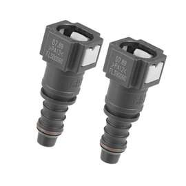 ACROPIX Fuel Line Quick Connect Straight Push-On Single Barb Fuel Hose Adapter Connector for 5/16 to 3/8 Rubber Tubings - Pack of 2