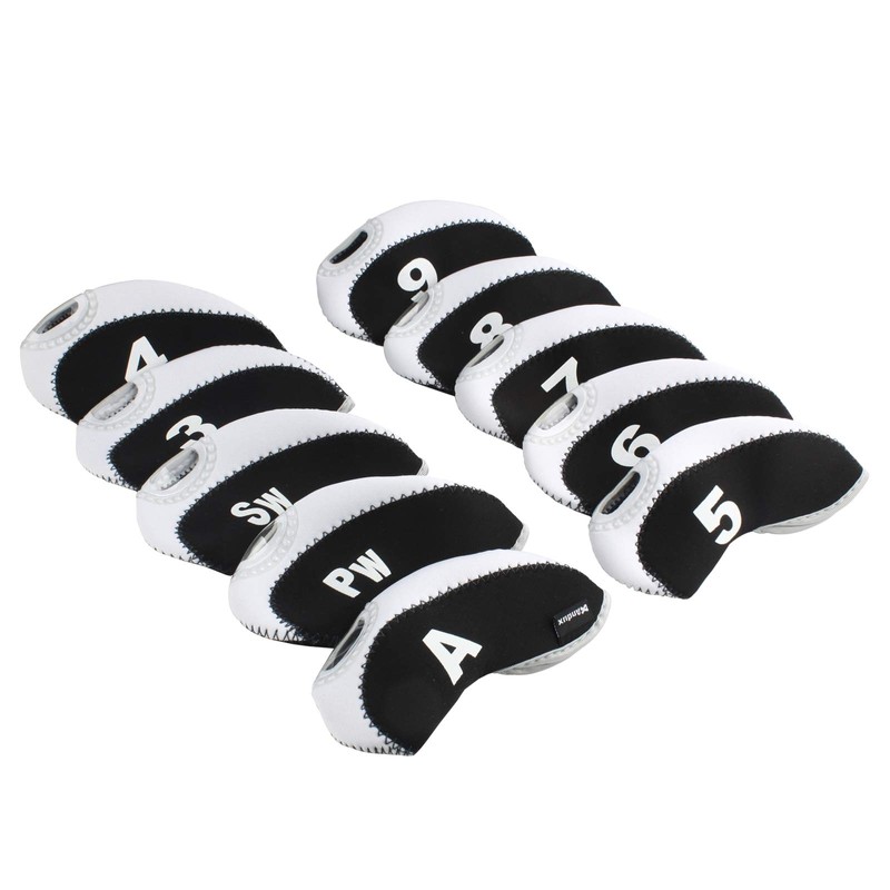 Andux Number Print Golf Club Iron Cover Headcover with Clear