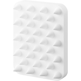 Yamazaki 1771 Magnetic Scalp Massage Brush, Hard Type, White, Approx. W 2.6 x D 3.3 x H 1.1 inches (6.5 x 8.5 x 2.8 cm), Tower Floating Storage, Scalp Brush, Head Massage