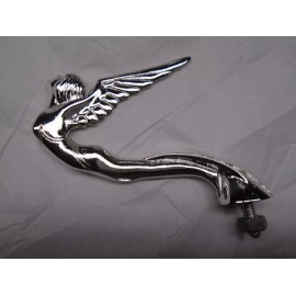 rare flying lady, winged goddess 1930 car hood ornament chrome plated
