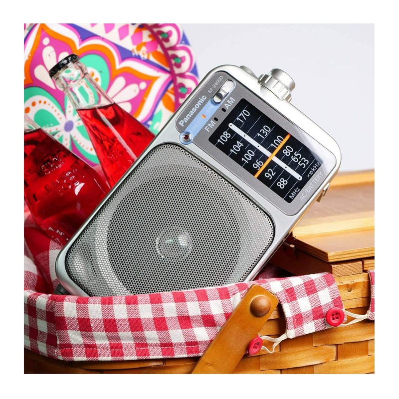 Panasonic Portable AM/FM Radio, Battery Operated Analog Radio, AC Powered,