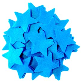 Playfully Ever After 5 Inch 12pc Felt Stars (Neon Blue)