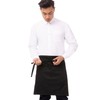 Chef Works mens Half Bistro Apron, Black, 19-Inch Length by