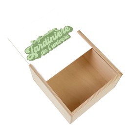 Fabulous Wooden Box - Certified Best Gardenier of the Universe Garden Passion Vegetable Vegetable Garden (11 x 11 x 3.5cm)