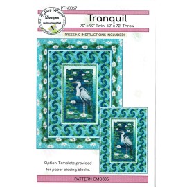 Northcott Quilt Kit - Tranquil- 52" X 72" Tranquil Waters Blue Heron Panel Throw Quilt