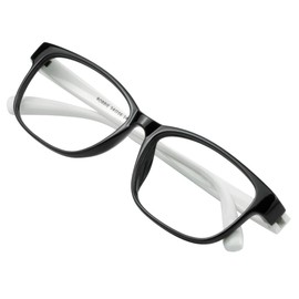 VisionGlobal Blue Light Blocking Glasses for Women/Men, Anti Eyestrain, Computer Reading, TV Glasses, Stylish Square Frame, Anti Glare (Black, 1.50 Magnification)