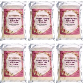 Wisesorb (NET 12 LBS) Silica Gel Flower Drying, Silica Gel Flower Drying Crystals, Color Indicating Flower Drying Silica, Reusable Silica Gel for Drying Flowers