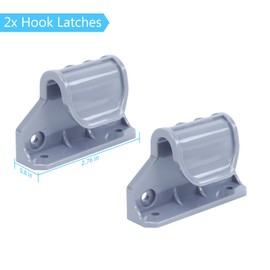 Stcockis Baby Gate Replacement Parts for Reinforced Retractable Dog Gate Full Set Wall Mounting Kits Hardware with Brackets, Hooks, Latches, Screws for Retractable Baby Gates Stair Gate, Grey