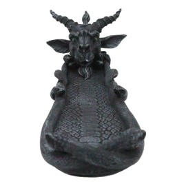 Samael Lilith Sabbatic Goat Baphomet Pentagram Sigil Incense Burner Figurine