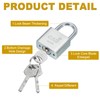 PATIKIL Keyed Padlock 30mm (1-3/16"), Keyed Different Locks Stainless Steel
