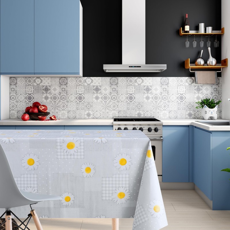 KP HOME PVC Wipe Clean Table Cloth Rectangular 200x140 cm