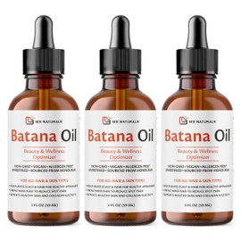 M3 Naturals Unrefined & Vegan Batana Oil for Hair Growth, Healthy Skin and Collagen Production | Hydrating Treatment for Dry Scalp and Split Ends (3 Pack) 6 FL OZ