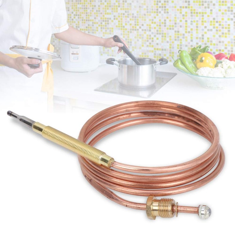 900mm Replacement Thermocouple,Universal Thermocouple,BBQ Grill Fireplace Heating Thermocouple,with 5pcs Fit