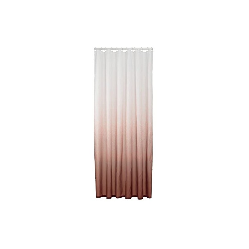 Sealskin Blend Shower Curtain, 180 x 200 cm, Dark Pink/White,