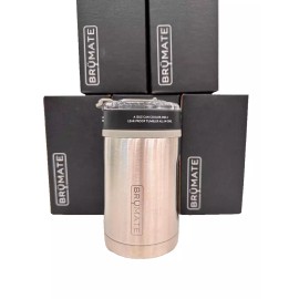 BrüMate Hopsulator DUO 2-in-1 Can Cooler Insulated for 12oz SILVER