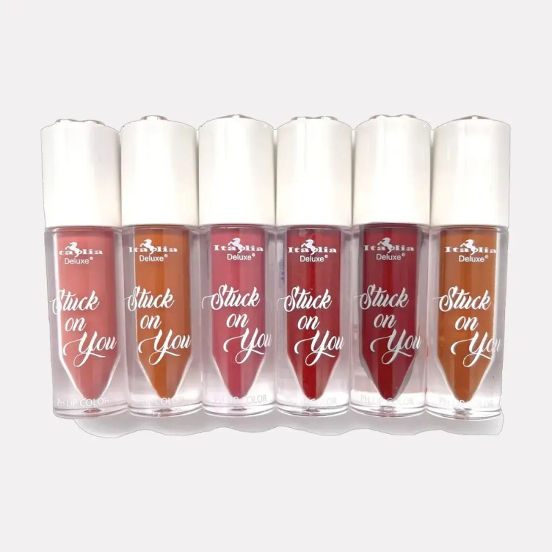 Labial Líquido Italia Deluxe Stuck On You Color Mauve Rosa