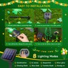 YOUNGAR St Patricks Day Solar Lights, Horseshoe Window Lights,11.6in 59LED